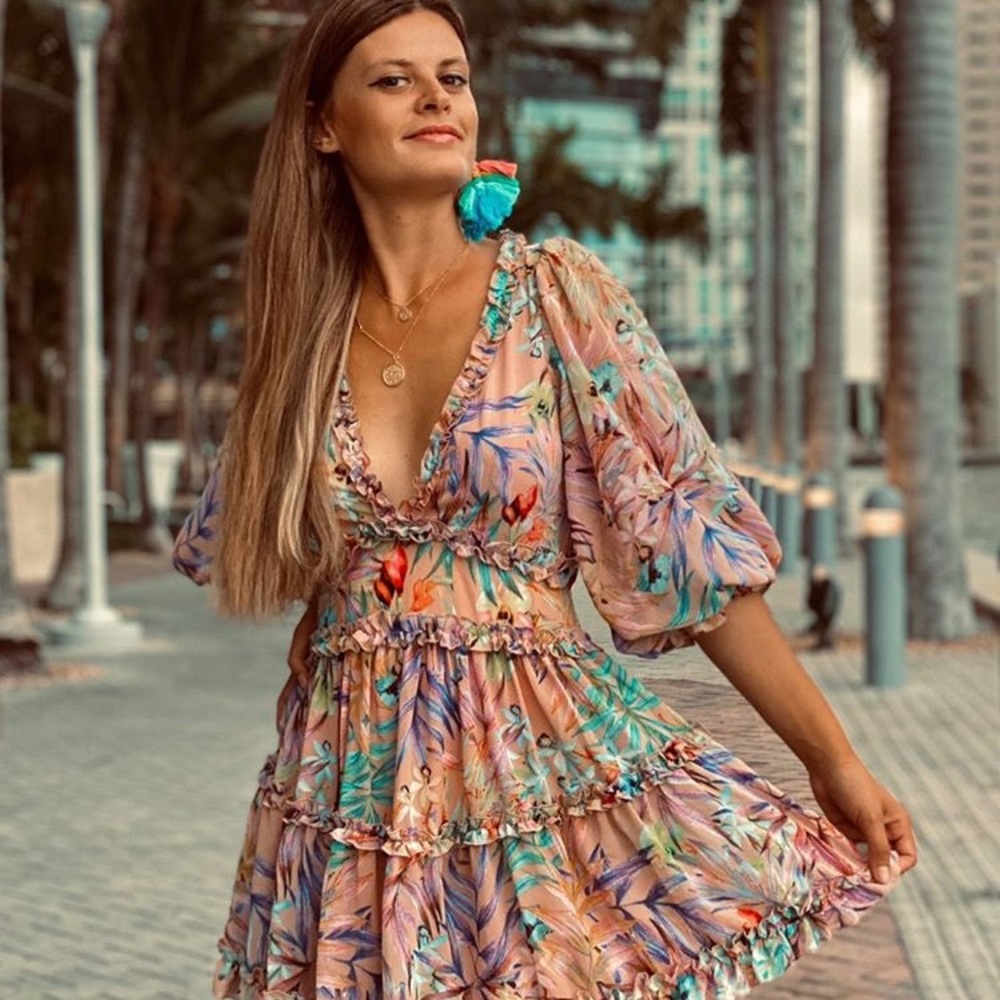 Rainbow Macrame Feather Earrings - image 6